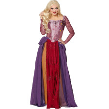 Hocus Pocus 2 Sarah Sanderson Costume - Adult Classic Medieval Pink Dress Sarah Sanderson Cosplay