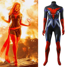 X-Men Phoenix Resurrection Jean Grey Last Phoenix Costume - Blue Red Comic Style Bodysuit Phoenix Cosplay