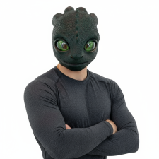 How To Train Your Dragon Live Action Movie Toothless Head Mask Prop - Toothless Dragon Costume Cosplay Mask