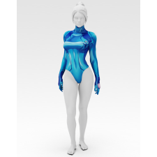 Metroid: Zero Mission Samus Aran Zero Bikini Swimsuit Costume - Metallic Swimsuit Samus Aran Zero Cosplay