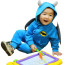 Baby Blue Batman Costume InCharacter - Onesie Jumpsuit Blue Batman Cosplay