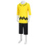 Peanuts Charlie Brown Costume - Yellow T-Shirt Pants Shoe Cover Set Charlie Brown Cosplay
