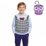Kids Inside Out Fear Costume - White Purple Hoodie Pants Mask Set Fear Cosplay