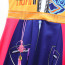 Girls K-Pop Demon Hunters Rumi Costume - Yellow Purple Flying Sleeves Long Dress Rumi Cosplay