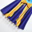 Girls K-Pop Demon Hunters Zoey Costume - Blue Yellow Sleeveless Mini Dress Zoey Cosplay