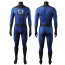 The Fantastic Four Mister Fantastic Costume - Muscle Pattern Navy Bodysuit Mr Fantastic Cosplay