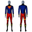 Teen Titans Superboy Kon-El Conner Costume - Navy Red Black Shoulder Bodysuit Superboy Cosplay