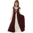 Girls Medieval Renaissance Costume - Dress Medieval Cosplay Red Black Green Blue