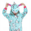 Kids Blue Print Unicorn Costume - Onesie Jumpsuit Blue Print Unicorn Cosplay