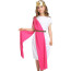 Girls Ancient Roman Era Costume - White Pink Robe Roman Cosplay