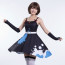 Girls Band Cry Subaru Awa Costume - Black Blue Dress Awa Subaru Cosplay