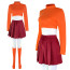 Scooby-Doo Velma Dinkley Costume - Short Orange Top Skirt Set Velma Dinkley Cosplay