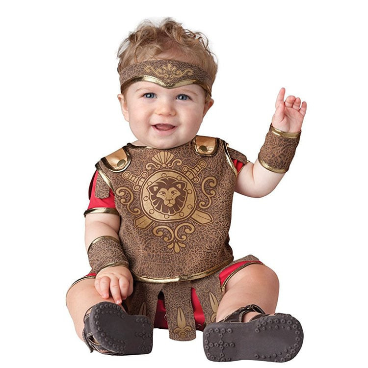 Baby Gladiator Costume InCharacter - Onesie Jumpsuit Gladiator Cosplay