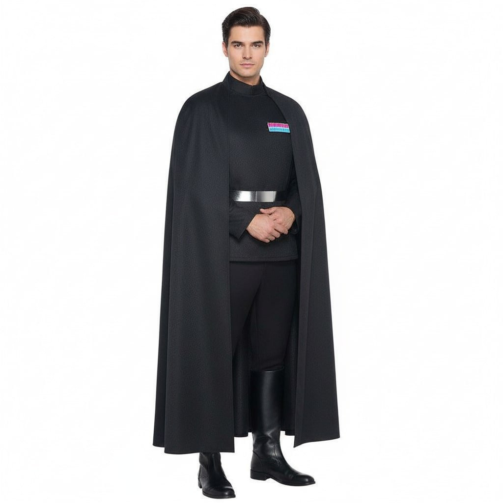 Star Wars Imperial Officer Costume - Black Suit Cloak Set Imperial Officer Cosplay