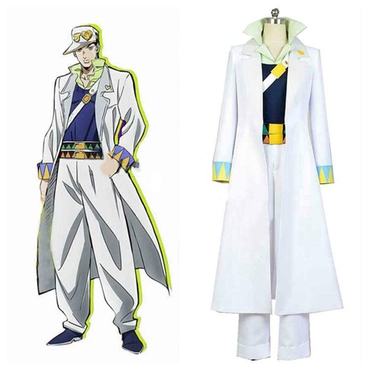 Jotaro Kujo White Suit From JoJo's Bizarre Diamond Is Unbreakable Cosplay Costume