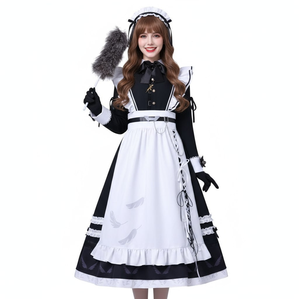 Rainbow Society Kanae Costume - Black Maid Dress Kanae Cosplay