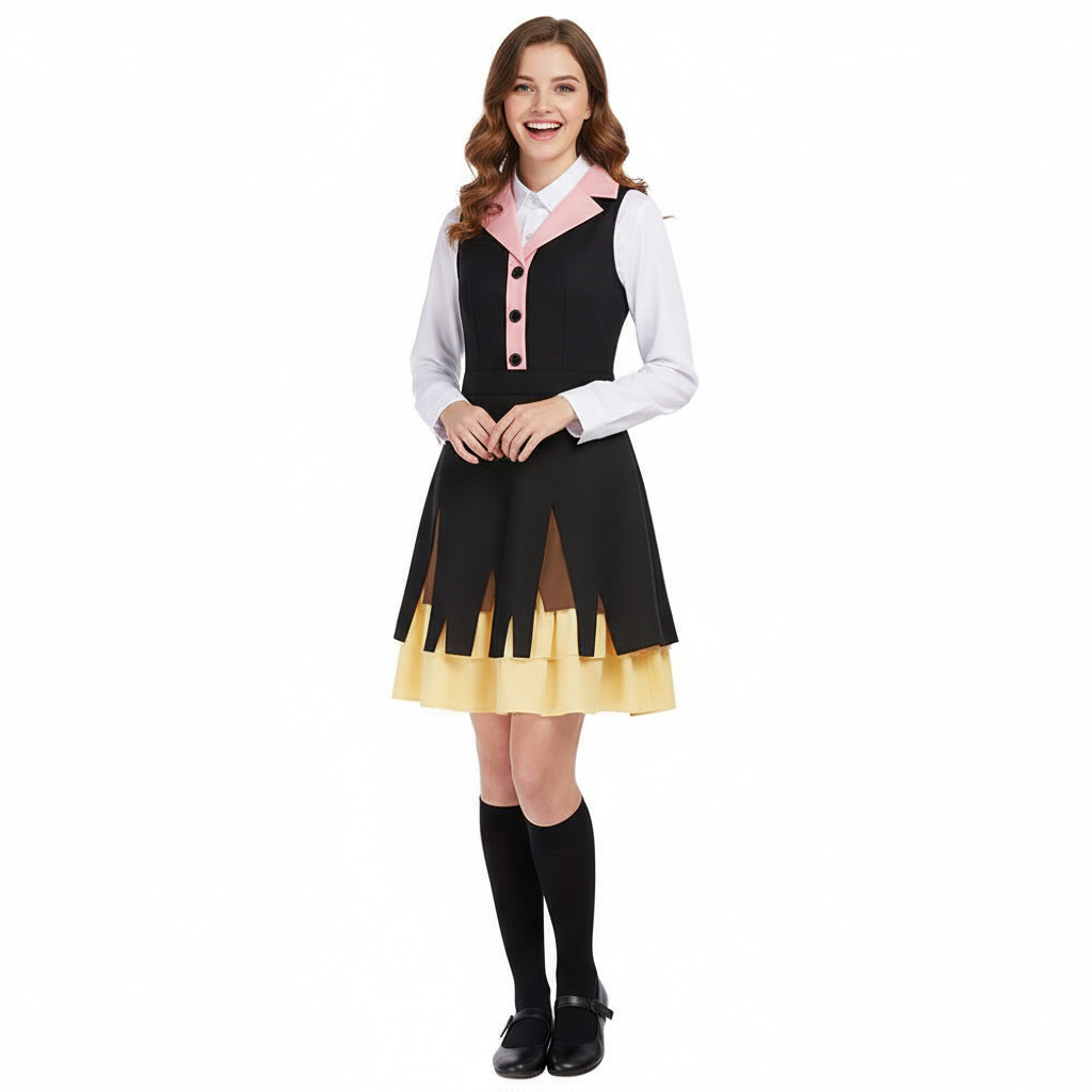 Bungo Stray Dogs Lucy Maud Montgomery Costume - Black Yellow Dress Lucy Maud Montgomery Cosplay