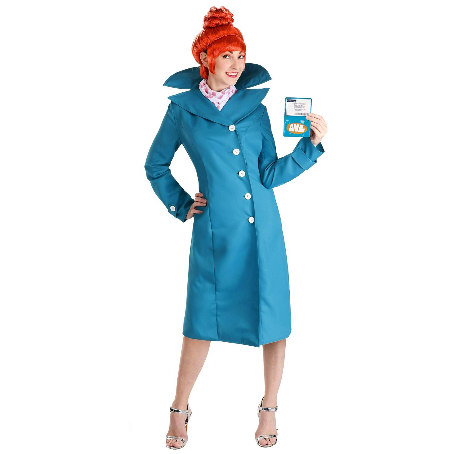 Despicable Me 3 Lucy Wilde Costume - Blue Longcoat Lucy Wilde Cosplay