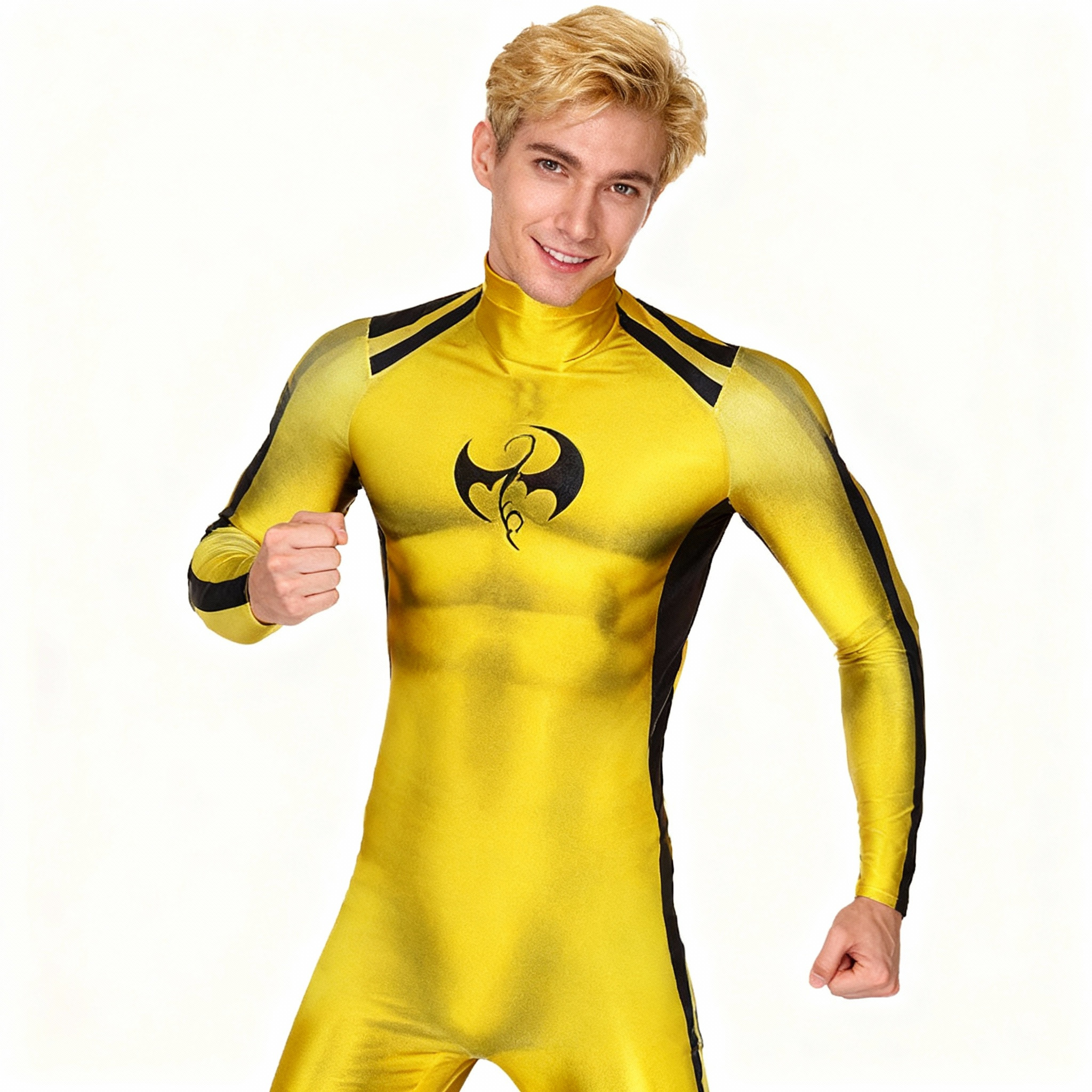 Marvel Iron Fist Costume - Yellow Bodysuit Iron Fist Cosplay