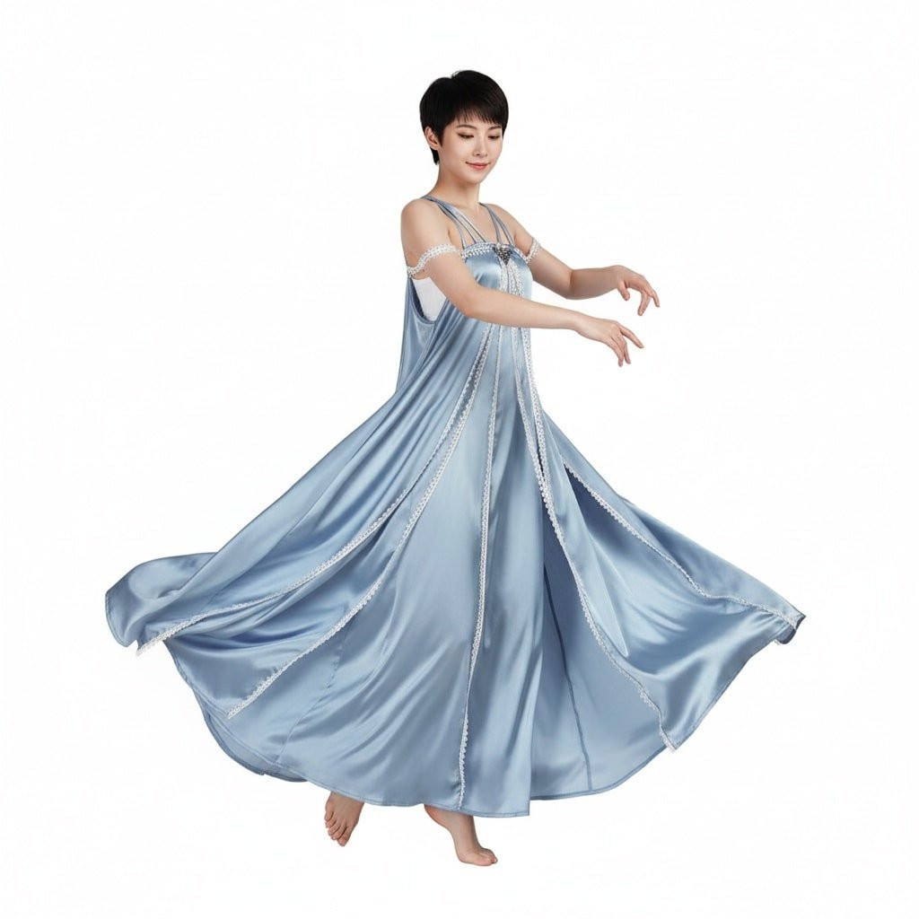 Star Wars Padme Amidala Costume - Long Light Blue Dress Padme Amidala Cosplay