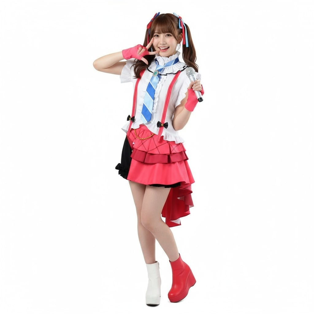 Love Live Superstar Umi Sonoda Costume - Red White Shirt Skirt Full Set Umi Sonoda Cosplay