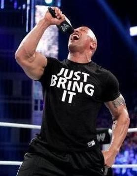 WWE The Rock Costume - Just Bring It T- Shirt The Rock Cosplay