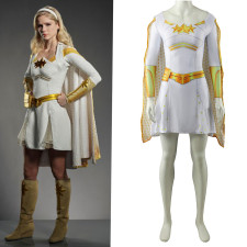 The Boys Season 1 Starlight Costume - White Bodysuit Dress Cape Set Starlight Cosplay