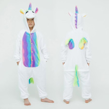 Kids Rainbow Unicorn Costume - Onesie Jumpsuit Rainbow Unicorn Cosplay