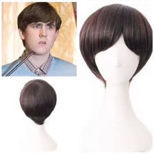 Neville Longbottom Wig - Short Dark Brown Hair Wig Neville Cosplay Costume