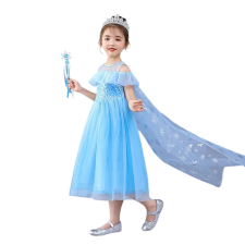 Girls Frozen Princess Elsa Blue Dress Costume - Blue Dress Elsa Cosplay
