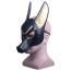 Egyptian Anubis Masquerade Mask Costume. Wearers will have to bear with it till shrinkable technology is available. There is a protective layer inside, please clean or wipe it before you wear it.