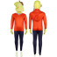 Smiling Friends Charlie Dompler Costume - Orange Bodysuit Mask Set Charlie Dompler Cosplay