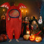 Among Us Red Vampire Bat Inflatable Costume - Among Us Red Vampire Bat Cosplay