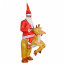 Santa Riding Reindeer Costume - Inflatable Santa Riding Reindeer Cosplay