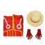 One Piece Luffy Costume - Red Coat Hat Set Luffy Cosplay
