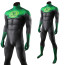 Green Lantern John Stewart Costume - Black Green Muscle Pattern Bodysuit Green Lantern Cosplay