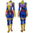Marvel Rivals Psylocke Retro X-Uniform Costume - Blue Yellow Bodysuit Psylocke Cosplay