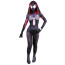 Marvel Comics Spider-Gwen Symbiote Black Costume - Black Purple Bodysuit Hood Spider-Gwen Cosplay