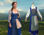Disney Belle Blue Dress Cosplay Outfit For Children and Adults Halloween Costume