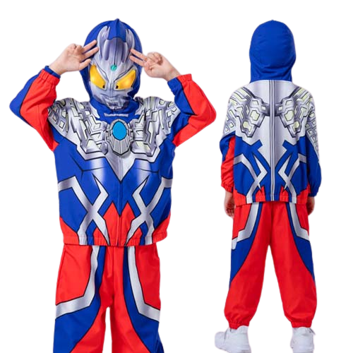 Boy's Ultraman Zero Costume - Ultraman Zero Cosplay With Eyes And Chest Light Effect