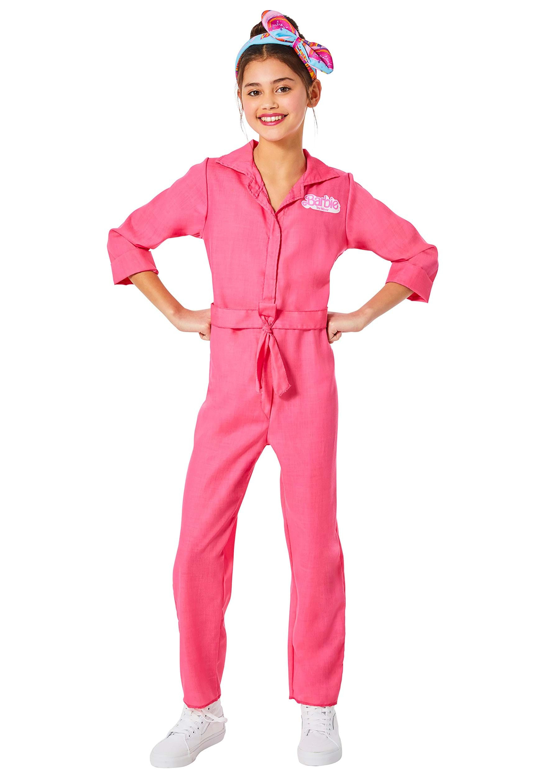 Barbie Costume - Girls Barbie Pink Power Jumpsuit Cosplay