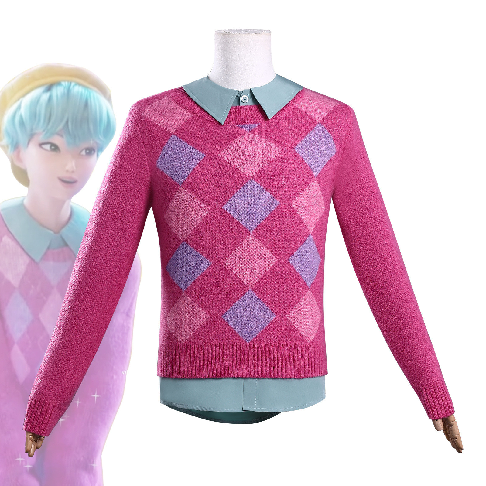 K-Pop Demon Hunters Saja Boys Baby Costume - Pink Sweater Shirt Set Saja Boys Baby Cosplay