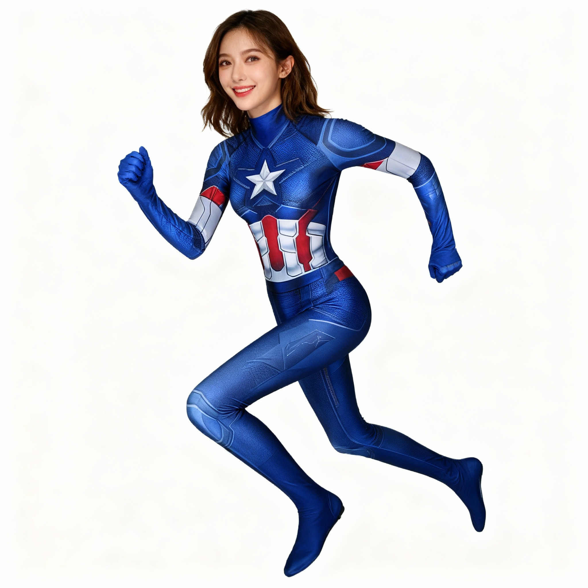 Avengers Endgame Female Captain America Costume - Bodysuit Captain America Cosplay