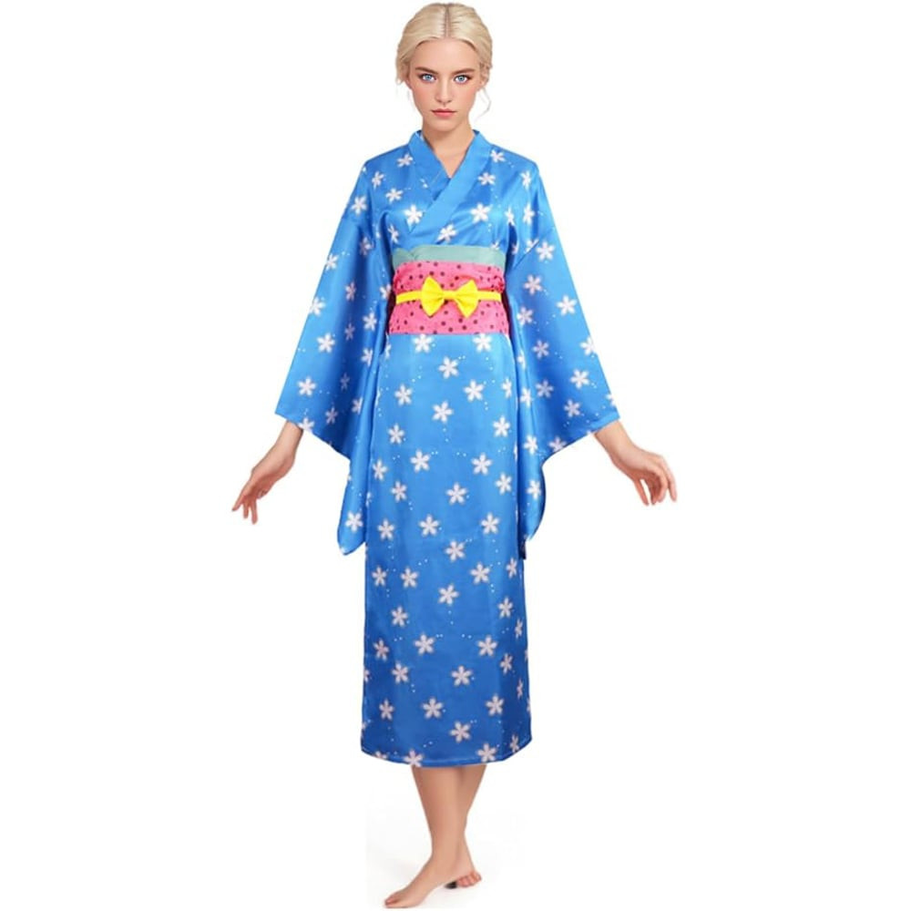 One Piece Nami Costume - Blue Kimono Nami Cosplay