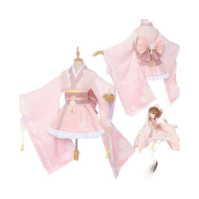 My Hero Academia Ochaco Uraraka Costume - Pink Kimono Ochaco Uraraka Cosplay