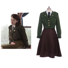 Captain America Agent Peggy Carter Costume - Uniform Agent Peggy Carter Cosplay