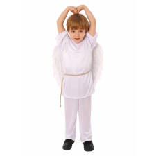 Kids Angel Costume - White Shirt Pants Wings Set Angel Cosplay