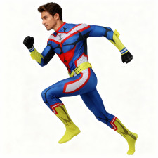 My Hero Academia All Might Toshinori Yagi Golden Age Costume - Muscle Pattern Bodysuit All Might Cosplay