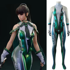 Stellar Blade Eve Planet Diving Costume - Green White Bodysuit Stellar Blade Eve Cosplay