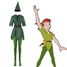 Peter Pan Costume - Shirt Pants Hat Set Peter Pan Cosplay